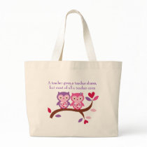 Wise Owl A teacher cares Tote Bags