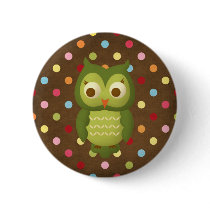 Wise Owl Button