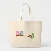 Wise Owl Family Canvas Bag