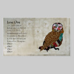 Wise Owl White Vintage Business Cards business cards