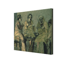 Wise woman and her patients, from the Villa Cicero Stretched Canvas Print