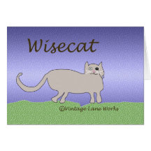 Wisecat Greeting Card