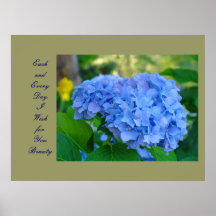 Wish for You Beauty art prints Blue Hydrangea art