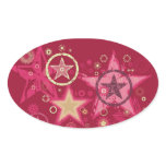 "Wish Stars" "Pink and Gold" template Stickers