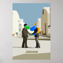 Wish You Were Hippo Print