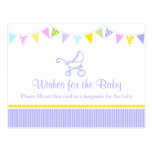 Wishes for the baby - baby shower postcard