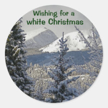 Wishing for a white Christmas Sticker