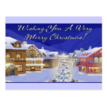 Wishing You a Merry Christmas Postcard
