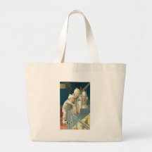 Wishing You Christmas Cheer Kids, Dog on Stairwell Tote Bag