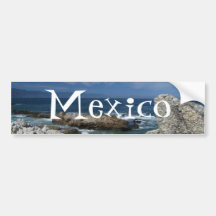 Wispy Clouds Over the Rocks; Mexico Souvenir Bumper Stickers