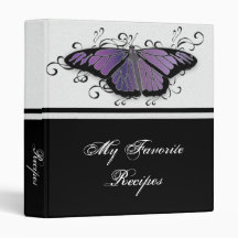 Wisteria Butterfly Recipe Binder