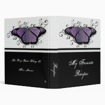 Wisteria Butterfly Recipe Binder