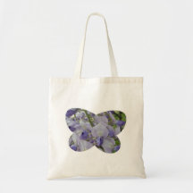 Wisteria Butterfly Tote Bags