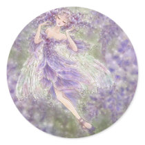 Wisteria Round Sticker