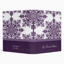 Wisteria Victorian Damask Recipe Book Binder