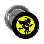 Witch against full moon pins