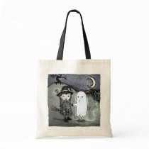 Witch and Ghost in Love Tote Bag