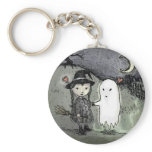 Witch and Ghost in Love Keychains
