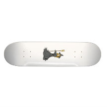 Witch casting spell skate board