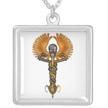 Witch Doctor Caduceus Necklace