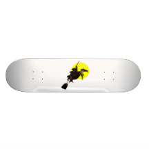 Witch flying across the moon skateboard decks