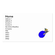 Witch flying with big bag of stuff business card template
