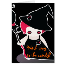 Witch Halloween Card for kids
