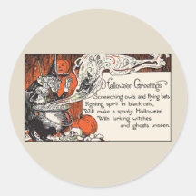 Witch Halloween Greetings Sticker