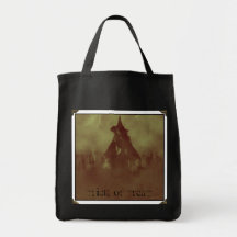 Witch In Graveyard Tote Bags