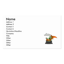 Witch Mixing in Cauldron Business Cards