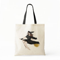 Witch on a Broomstick Bag