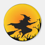 Witch On Broom Refrigerator Magnets