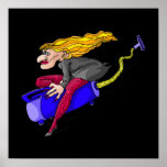 witch on vaccuum posters