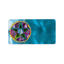 Witch Pentagram Address Label
