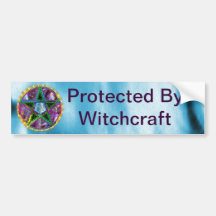 Witch Pentagram Bumper Sticker