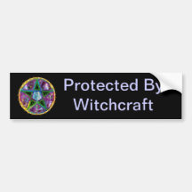 Witch Pentagram Bumper Stickers