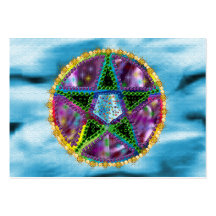 Witch Pentagram Business Card Templates