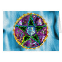 Witch Pentagram Greeting Cards