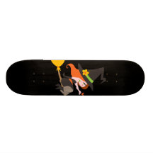 Witch Riding a Broomstick Custom Skate Board