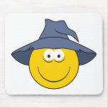Witch Smiley Face Mouse Pad