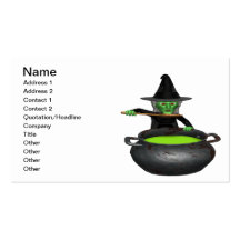 Witches Cauldron Business Card Template