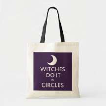 Witches do it in circles canvas bags
