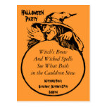 Witch's Brew and Spells Halloween Party Invitation Post Cards