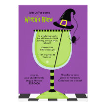 Witch's Brew Halloween Party Invitation