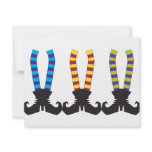 Witch's Stripy Socks Invitations