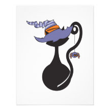 Witchy Kitty Purple Hat Card Announcement