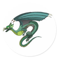 With a Glint in his Eye Round Sticker