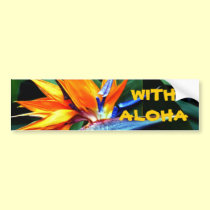 With Aloha! bumper stickers