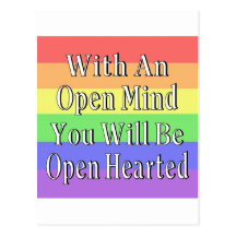 With An Open Mind You Will Be Open Hearted Post Cards