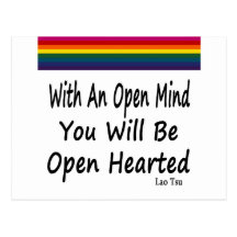 With An Open Mind You Will Be Open Hearted Post Card